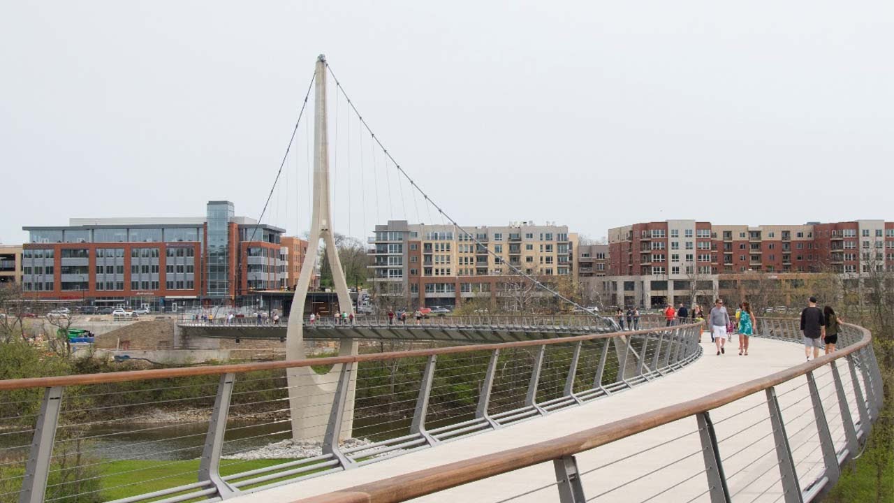 Bridge Park, Dublin Ohio USA [4K] Street View