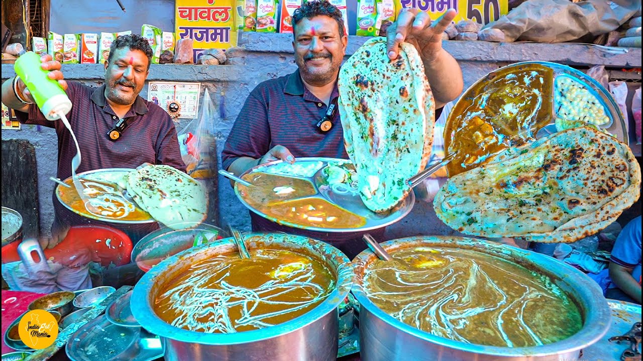 Delhi's Most Viral Makhan Singh Ki Unlimited Dil Kush Butter Naan Thali Rs. 50/- l Delhi Street Food