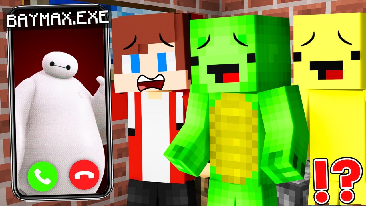 Why BAYMAX CALLING to JJ and MIKEY at 3:00 am ? - in Minecraft Maizen! Challenge