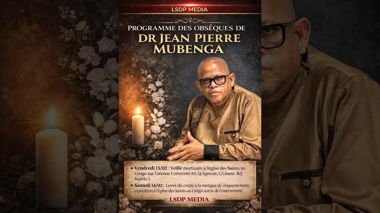 Direct 🔴 | Veillée mortuaire en hommage au Dr Jean-Pierre Mubenga | Vendredi 13 février 2026