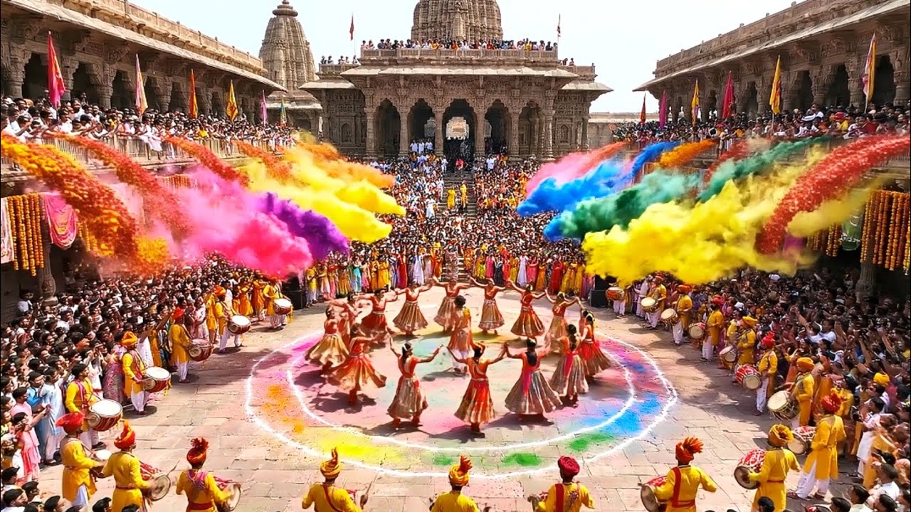 Vrindavan Holi Festival 2026, India &mdash; World&rsquo;s Biggest Color Celebration & Street Party (4K)