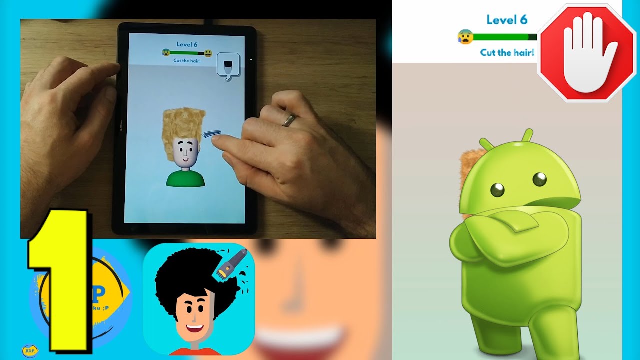 Barber Shop - Hair Cut game Game Part 1 (Android, Tab Gameplay) Levels 1-10