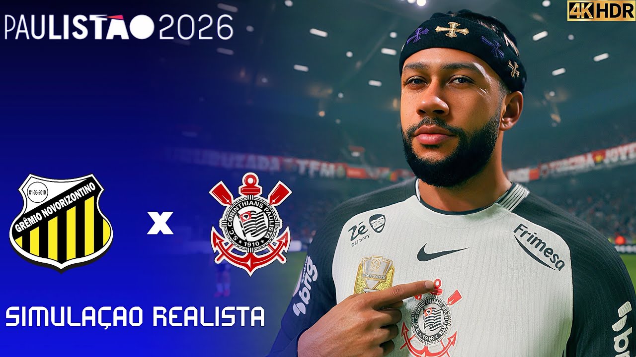 FC 26 - Novorizontino vs Corinthians | Semifinal do Paulistão 2026 | Simulação 4K Ultra Realista.