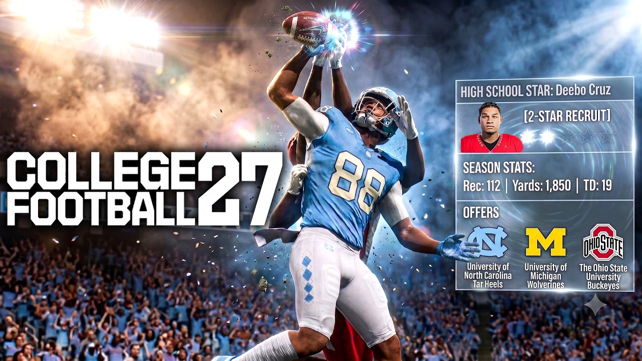 College Football 27 RTG #1 | 2-Star Tight End Creation | Unbelievable Freshman Year