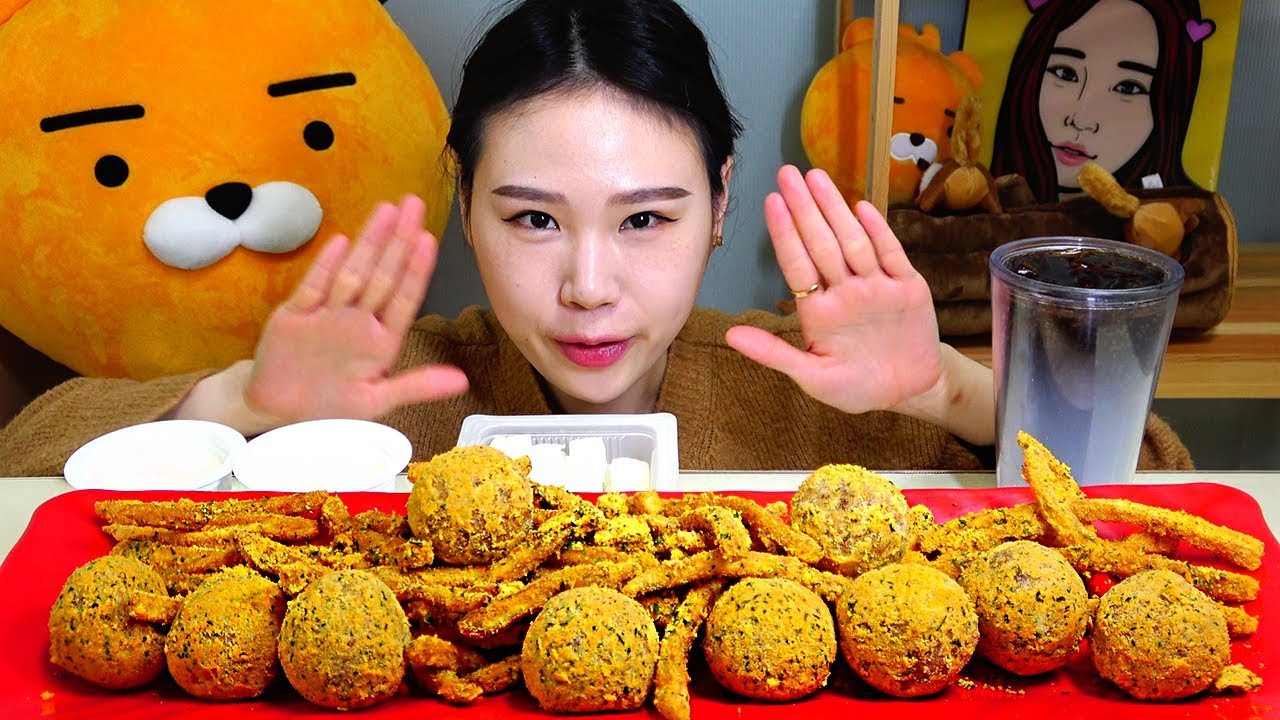뿌링치즈볼 뿌링감자 짤콤행 먹방 Mukbang