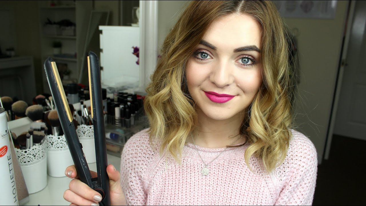 How to Curl Short/Medium Length Hair with Straighteners | Jamie Johnston