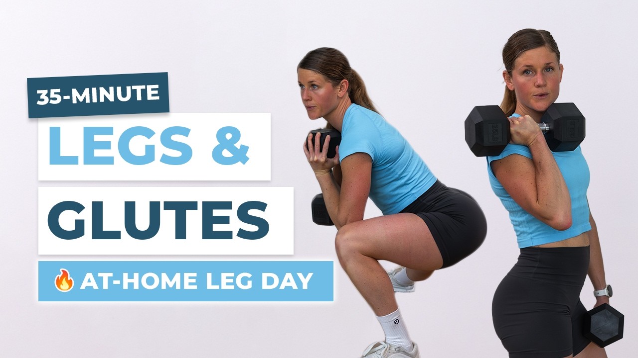 35-Minute Leg Workout at Home with Dumbbells | Strength & Power Circuits for Lower Body