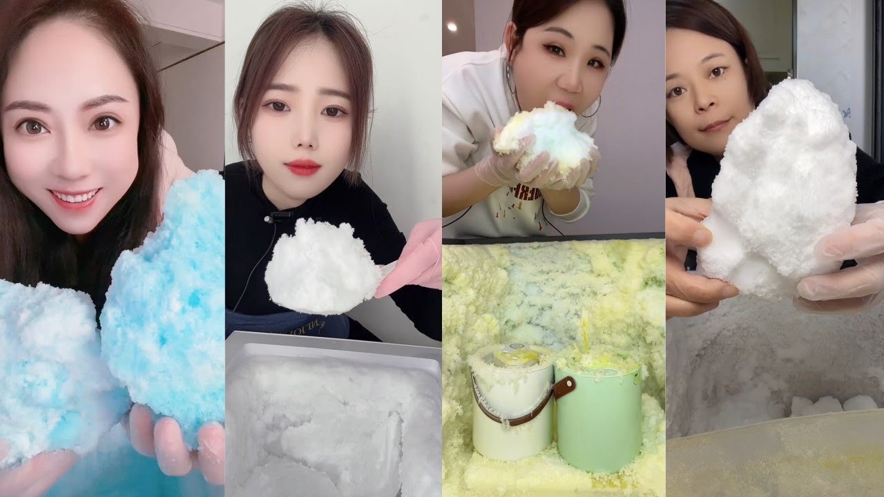 ASMR ICE EATING || FREEZER FROST EATING || SATISFYING SQUEAKY SOFT CRUNCHY FROST BITES ASMR🧊 