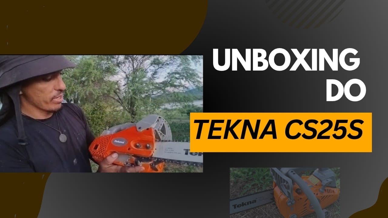 Unboxing mini motoserra Tekna cs25s