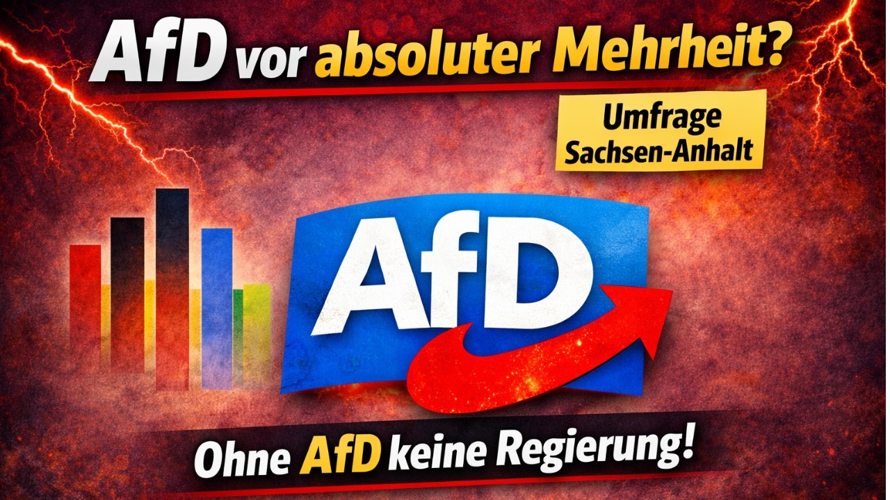 AfD mit absoluter Mehrheit?/ Regierung ohne AfD kaum m&ouml;glich!/ Umfrage Sachsen Anhalt
