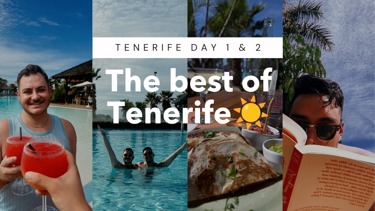 Tenerife Travel Vlog Day 1+2 | Relaxing Pool Days, Sunset Walks & Dining in Costa Adeje