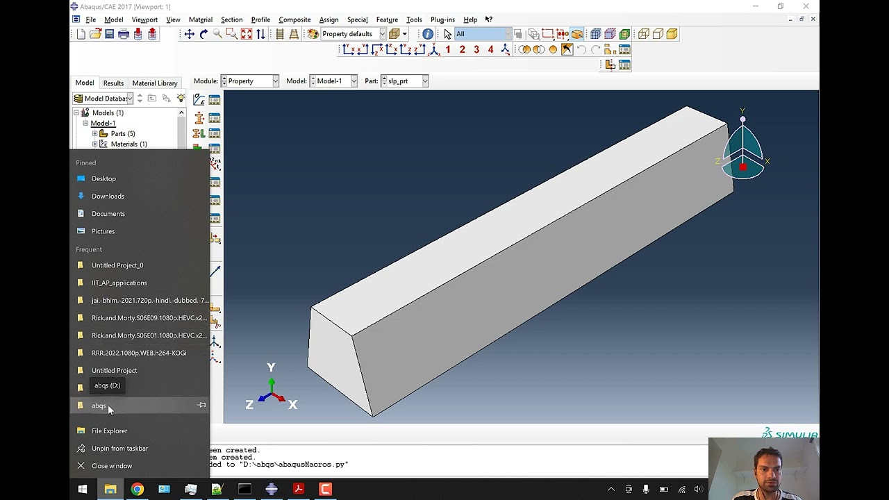 ABAQUS material property definition using Python scripting and Macro manager