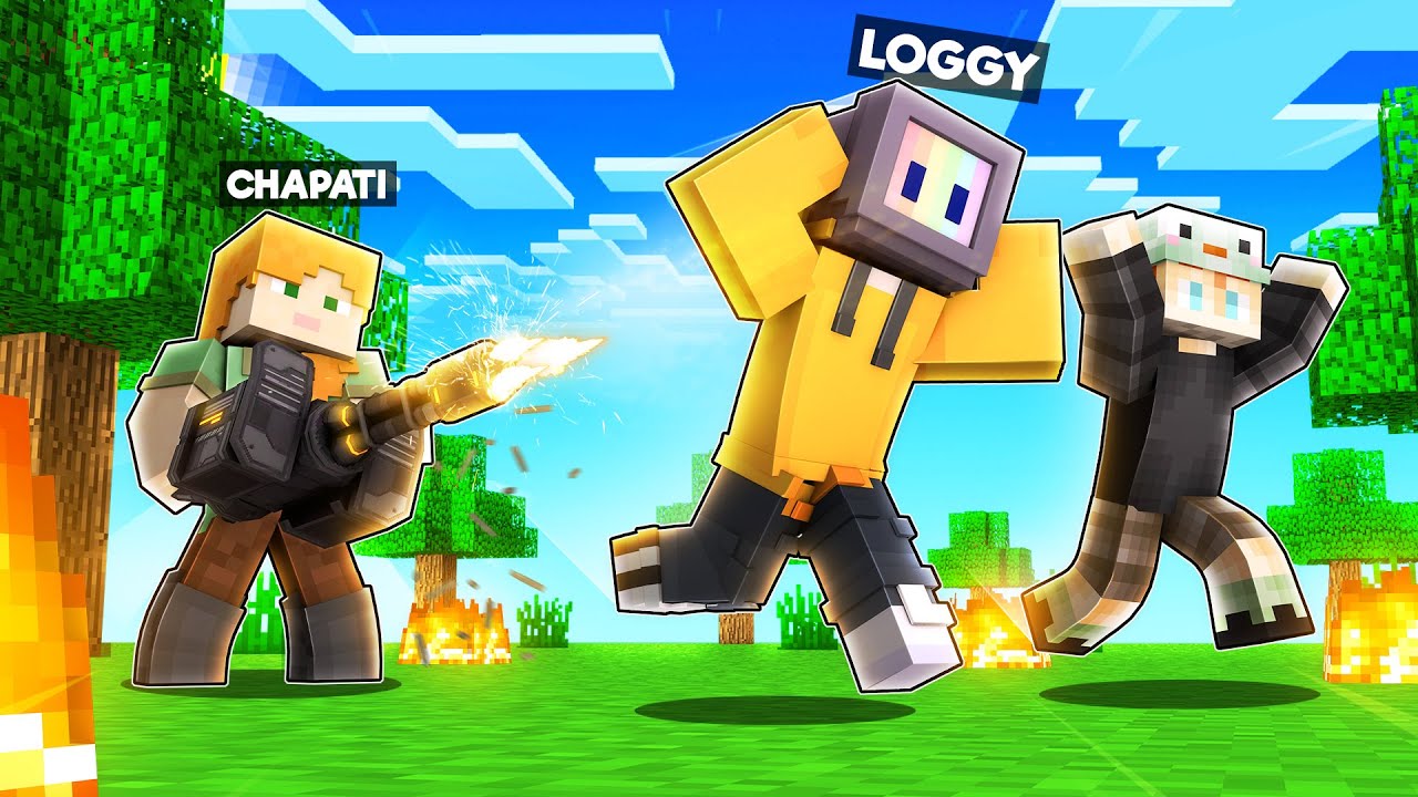 TROLLING LOGGY WITH MINI GUN IN HYPIXEL | MINECRAFT