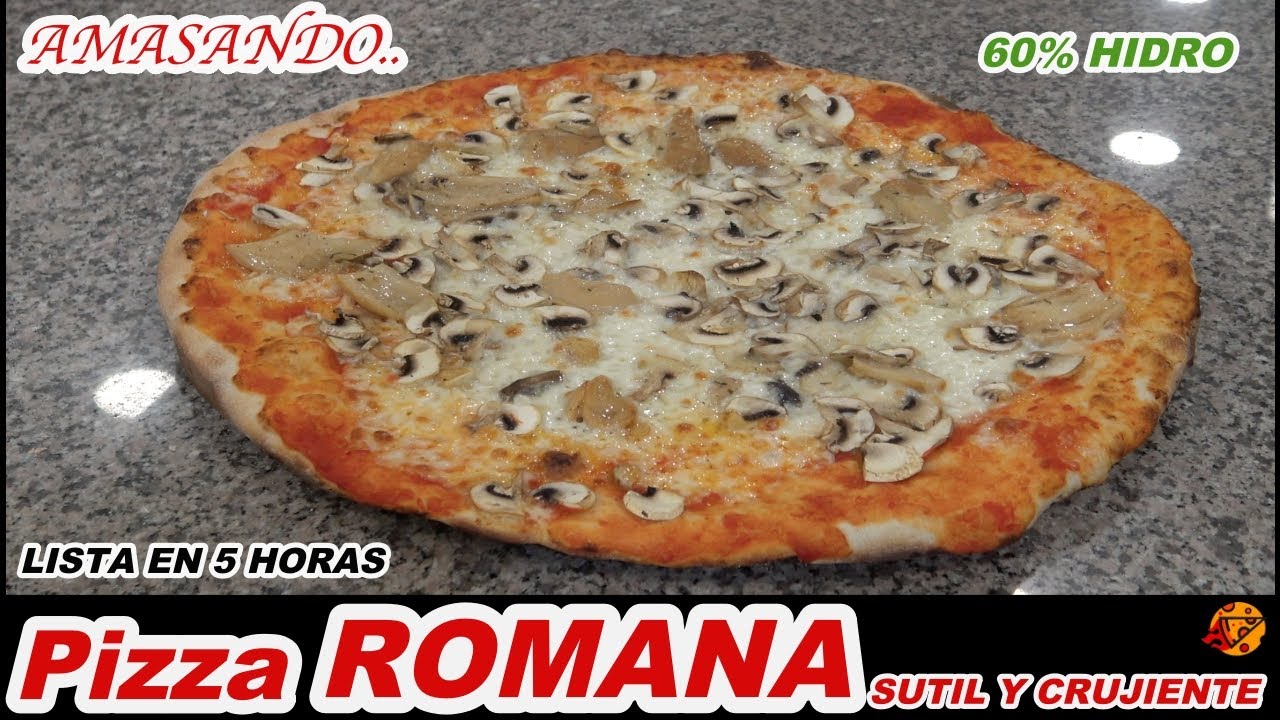 Como hacer PIZZA ITALIANA autentica. l Receta MASA TIPICA DE ROMA en la descripcion.