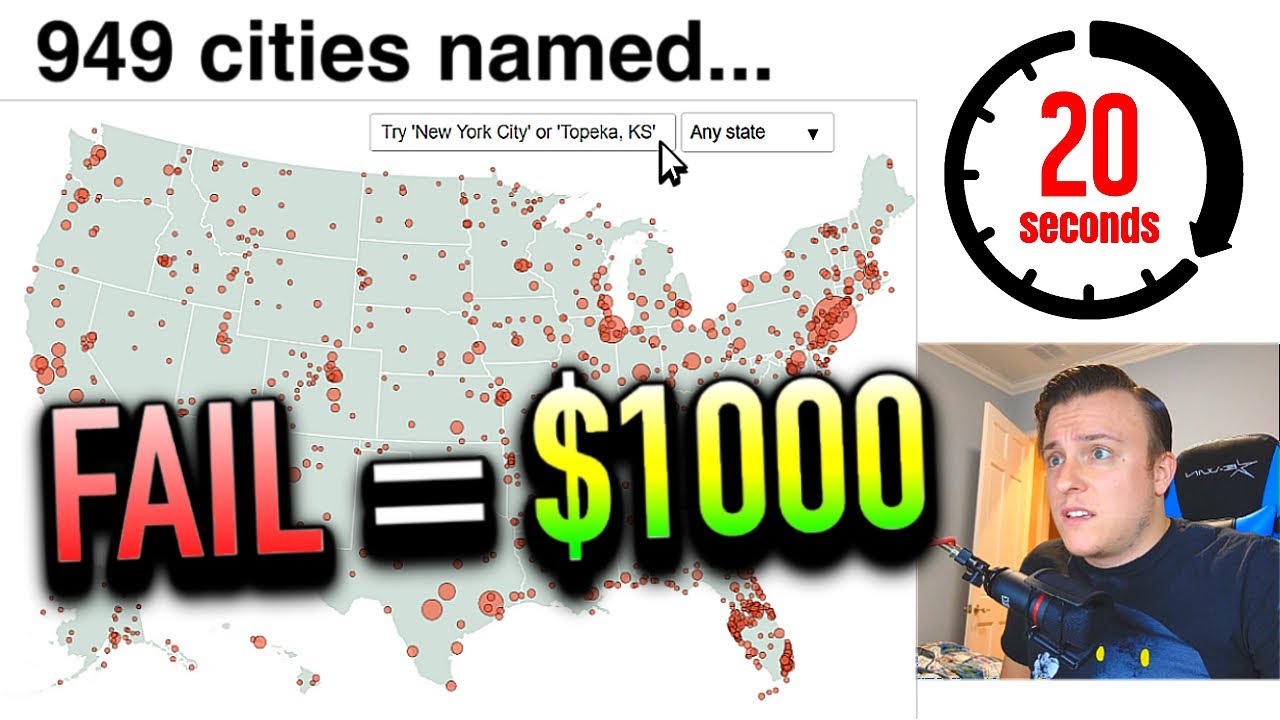 How Many Cities Can You Name? ($1000 Challenge)