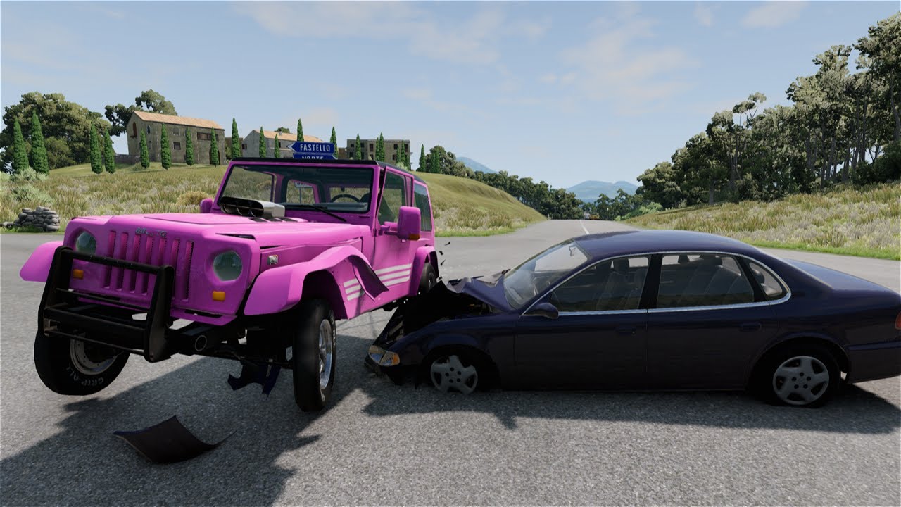 Mobil Hilang Kendali - SATISFYING KECEPATAN PENUH MOBIL SAMPAI HANCUR Beamng.Drive
