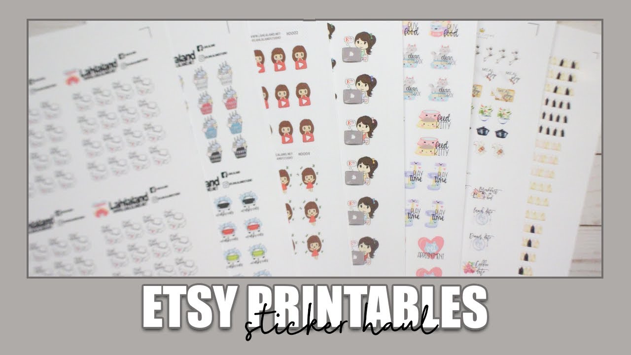 Etsy Printable Sticker Haul