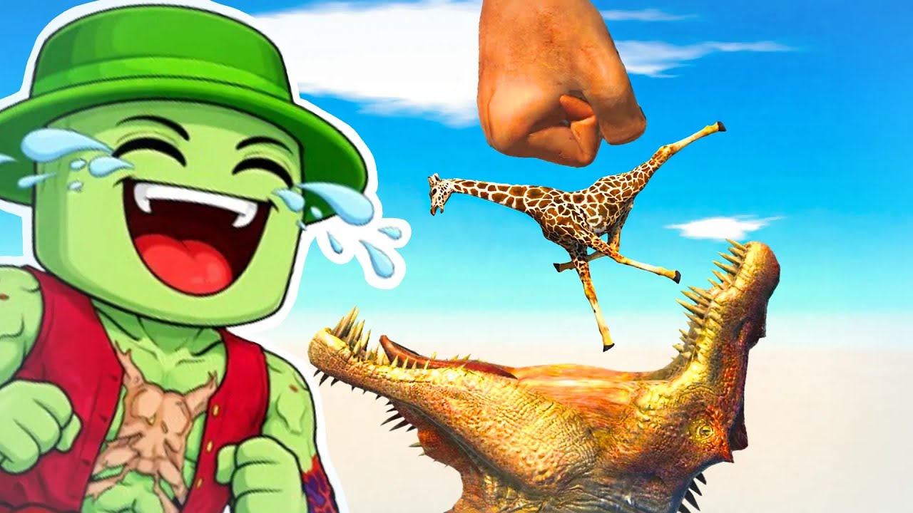 SPINO GÉANT et UN COUP DE POING OP vs TOUS LES ANIMAUX sur ARBS !