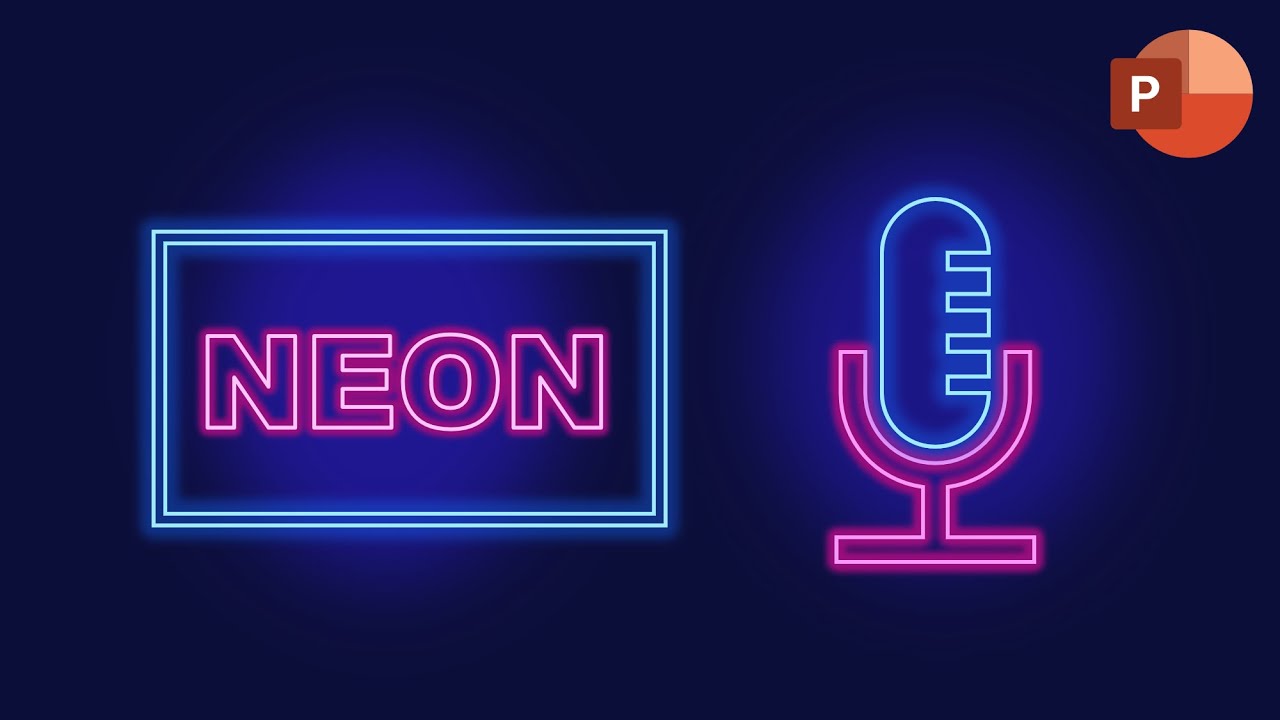Neon light effect in PowerPoint | Neon Text Animation PowerPoint | Glow Text & Shapes Tutorial
