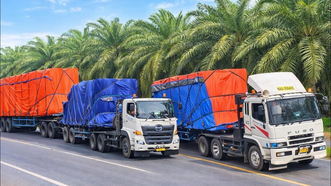 Supir Truck Wanita Di Tanjakan Bukit Kodok Habis Nafas.Trailer Trailer Menanjak Bermuatan Berat.