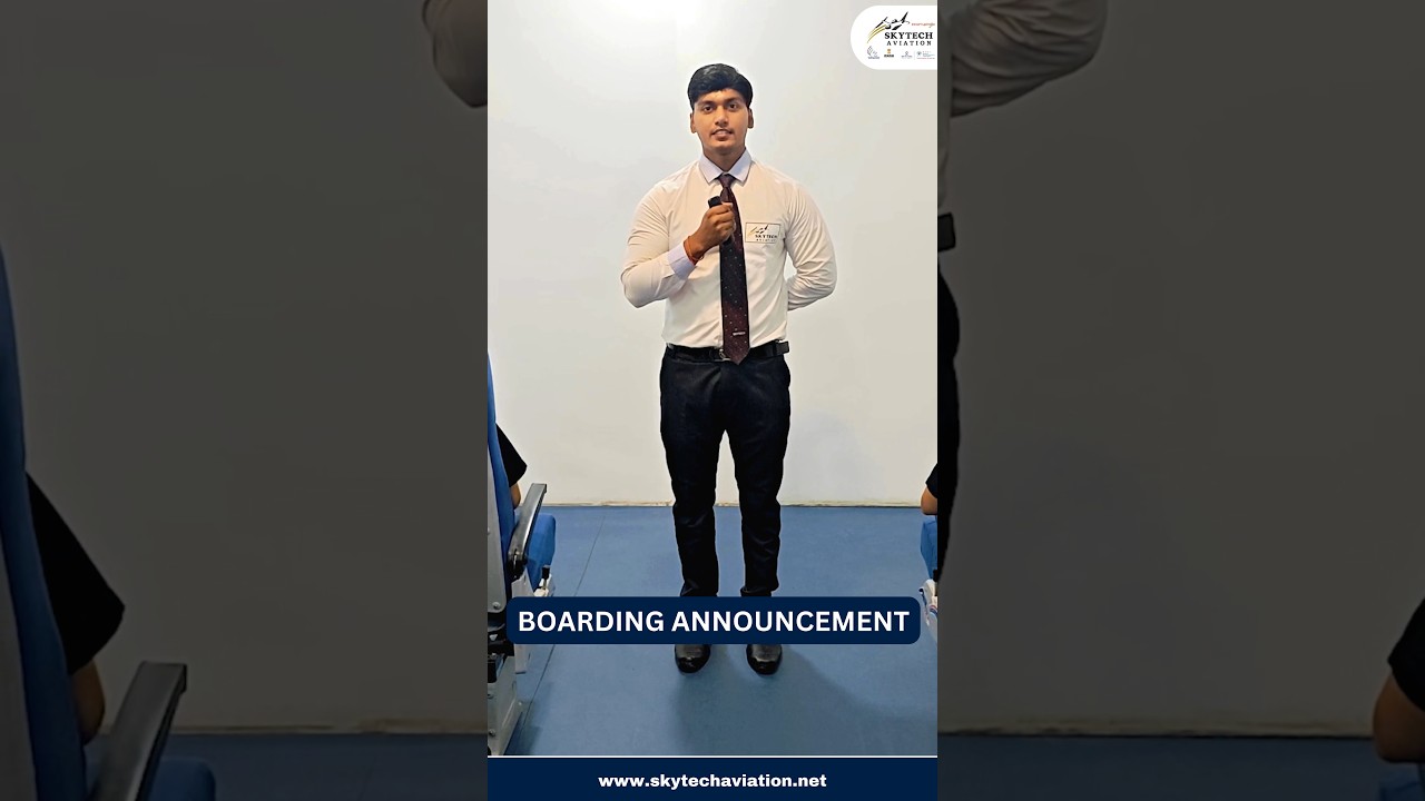 Boarding Announcement| Skytech Aviation| Best Air Hostess Training Institute in Guwahati ✈️💫