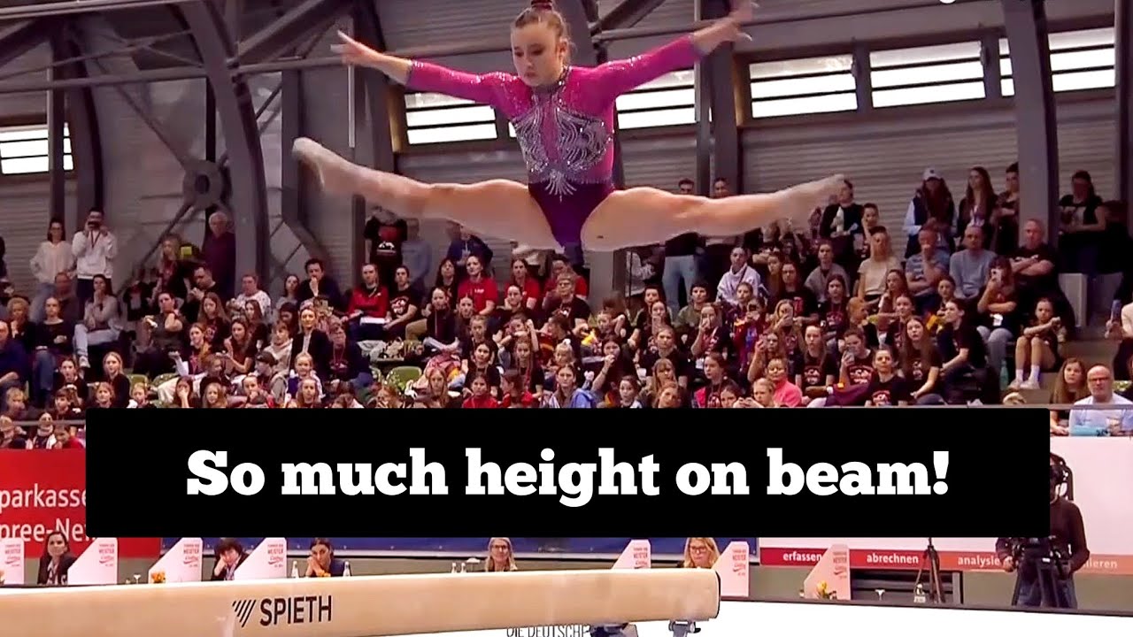 16 years old Emma Fioravanti shows powerful beam Final - Cottbus World Cup 2026