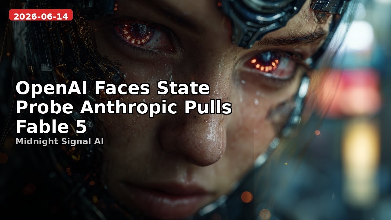 OpenAI Faces State Probe, Anthropic Pulls Fable 5 & Claude Fable 5 Arrives | Midnight Signal AI