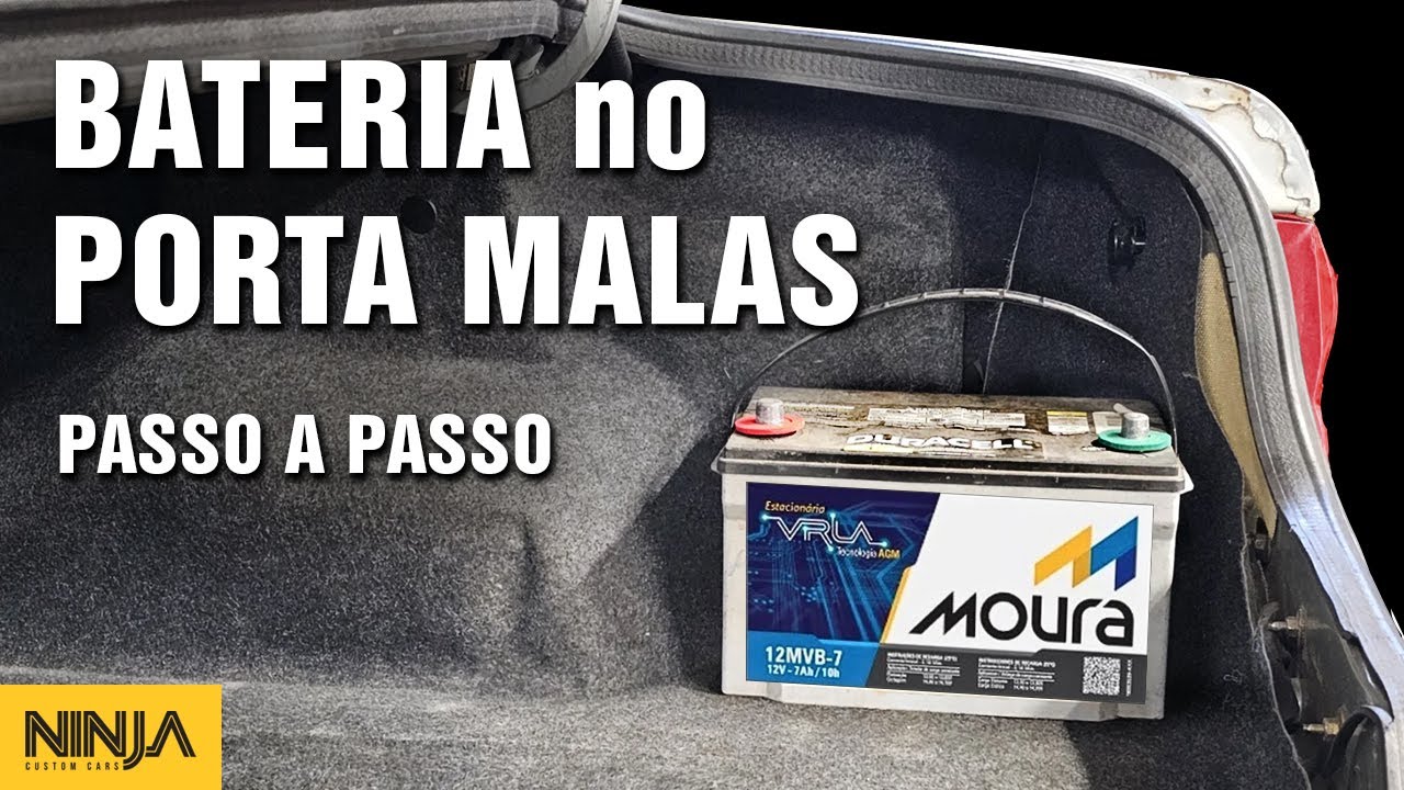 Como Instalar a BATERIA no PORTA MALAS [+ Chave Geral]