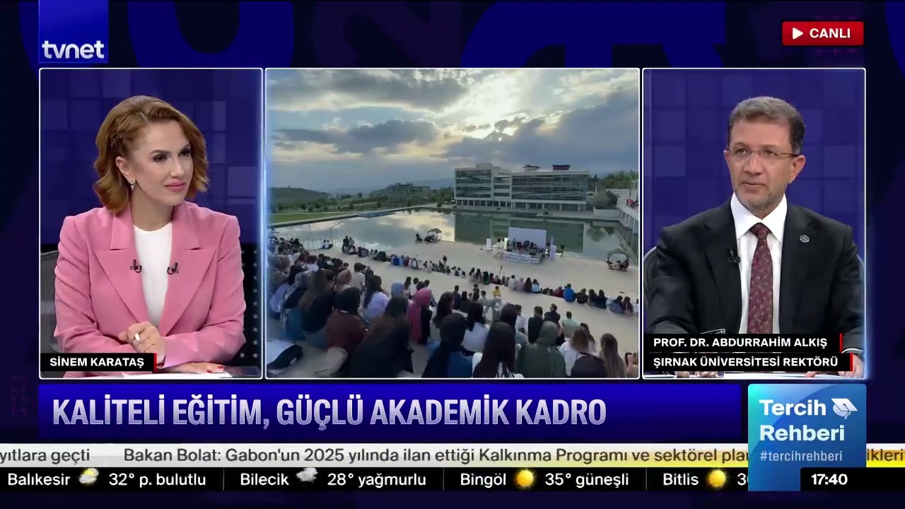 Rektörümüz Prof. Dr. Abdurrahim Alkış TVNET’te “Tercih Rehberi” Programına Konuk Oldu