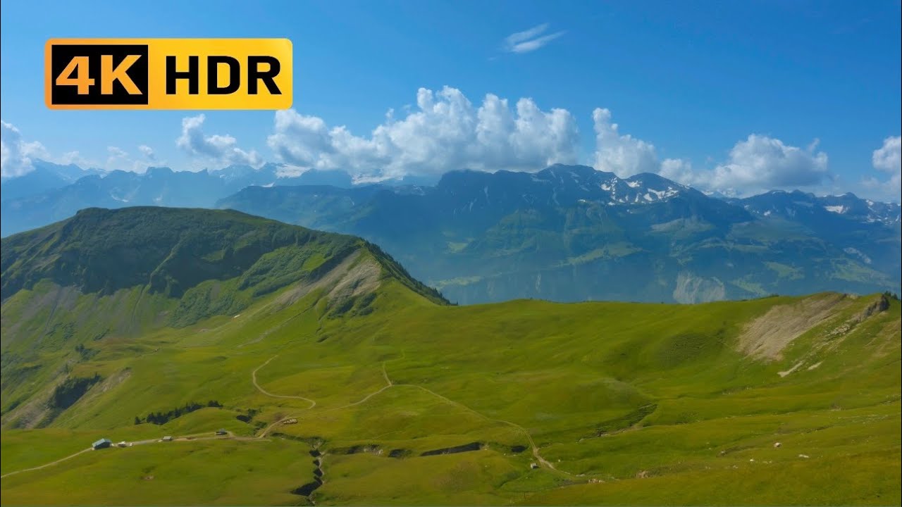 Sunny Mountain Sky & Wind Sounds in 4K ☀️ 3 Hours of Relaxing Nature for Sleep & Meditation
