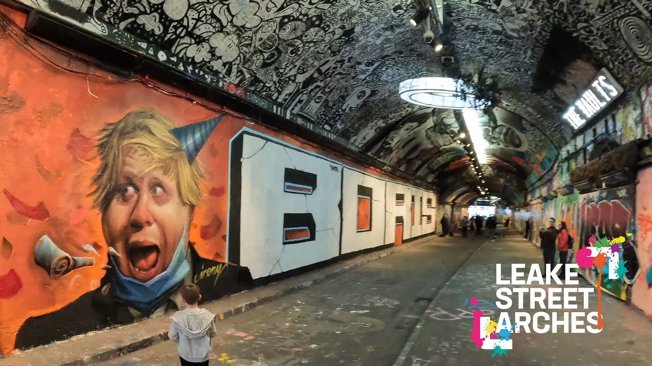 Graffiti Tunnel London | NEW Boris Johnson Artwork (Feb 2022) [4K]