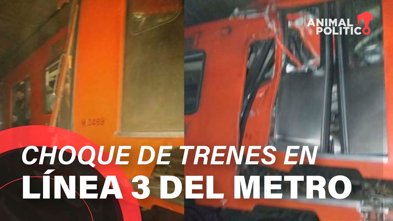 Choque de trenes en Línea 3 del Metro