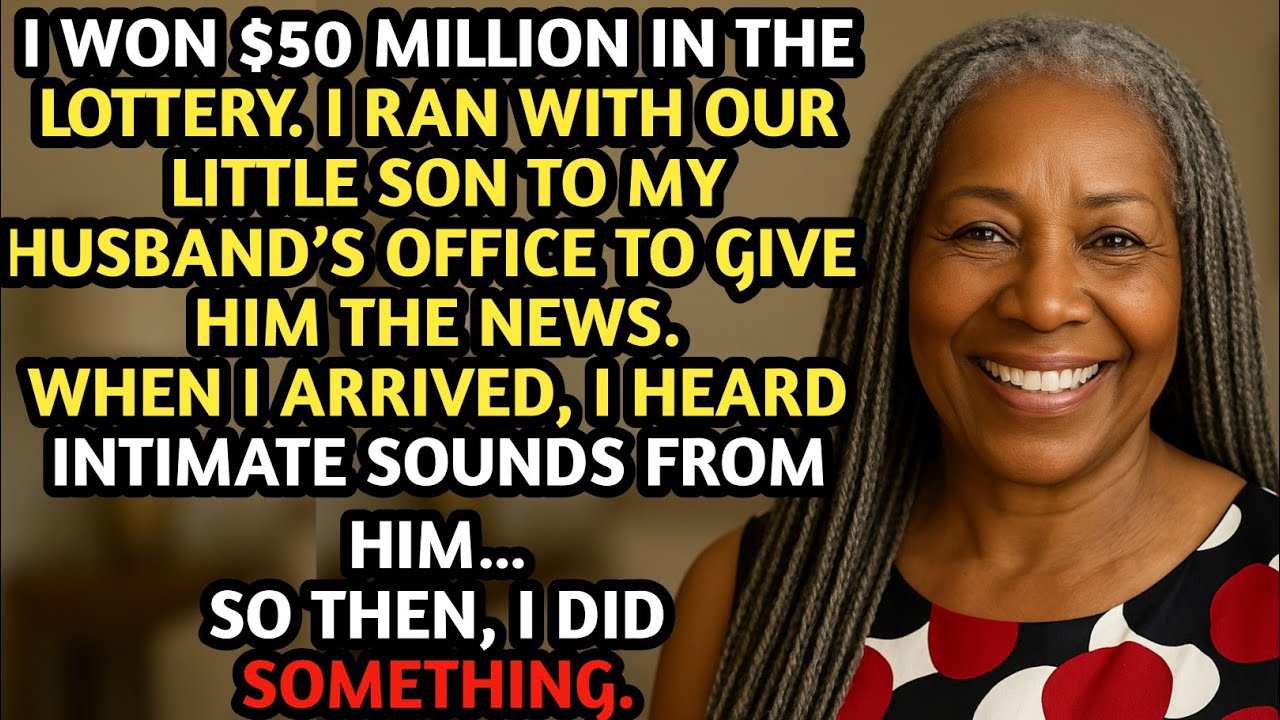 I WON $50 MILLION. I RAN TO MY HUSBAND'S OFFICE WITH OUR SON. WHEN I ARRIVED, I HEARD SOME NOISES…