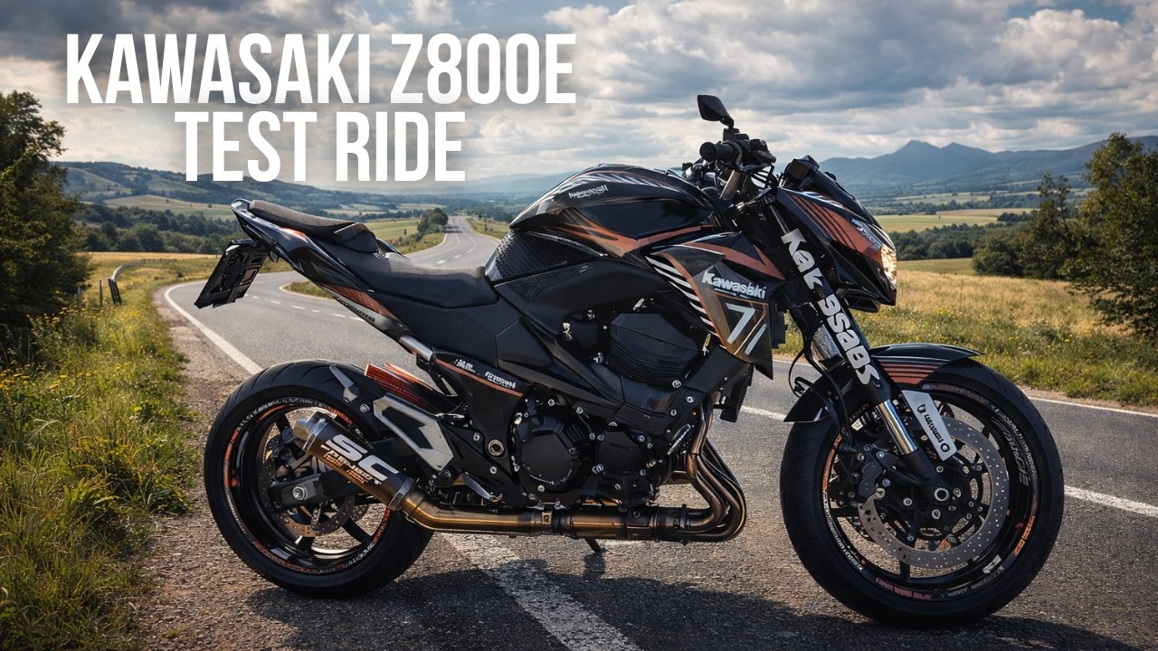 Kawasaki Z800e Test Ride GERMAN MotoVlog