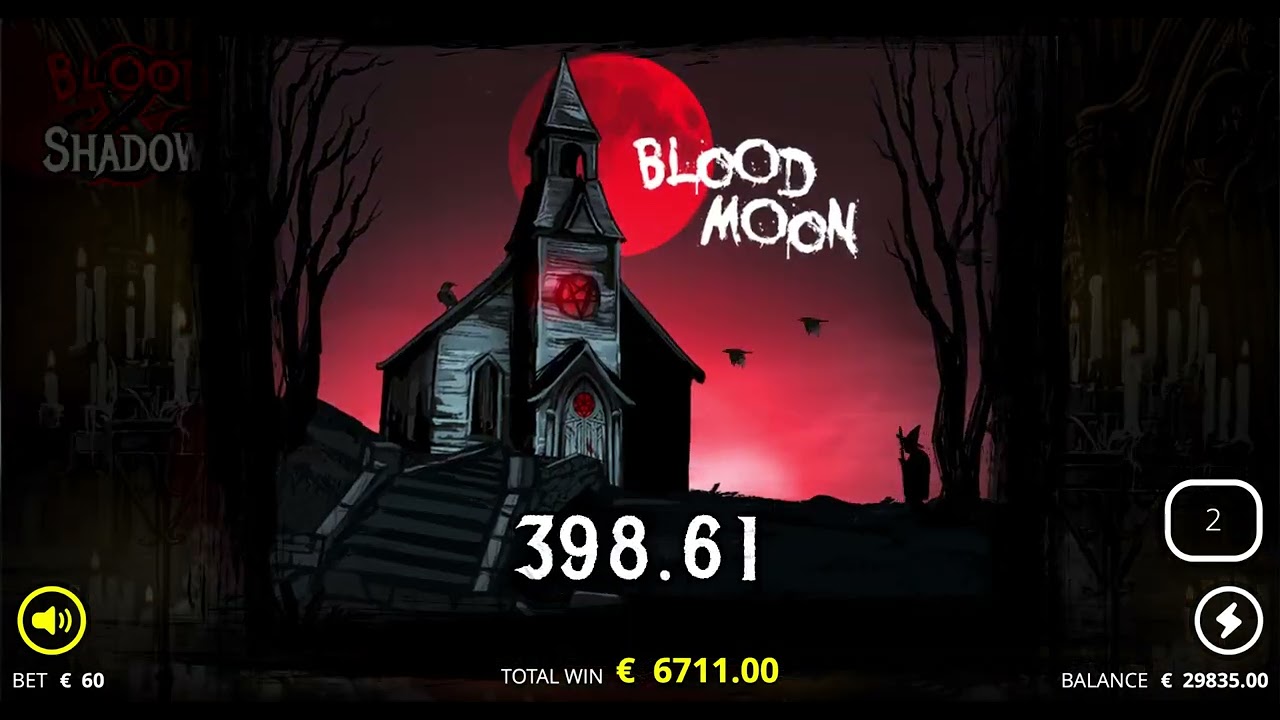 19,725 EUR WIN - 14 Spins at Blood & Shadow Slot