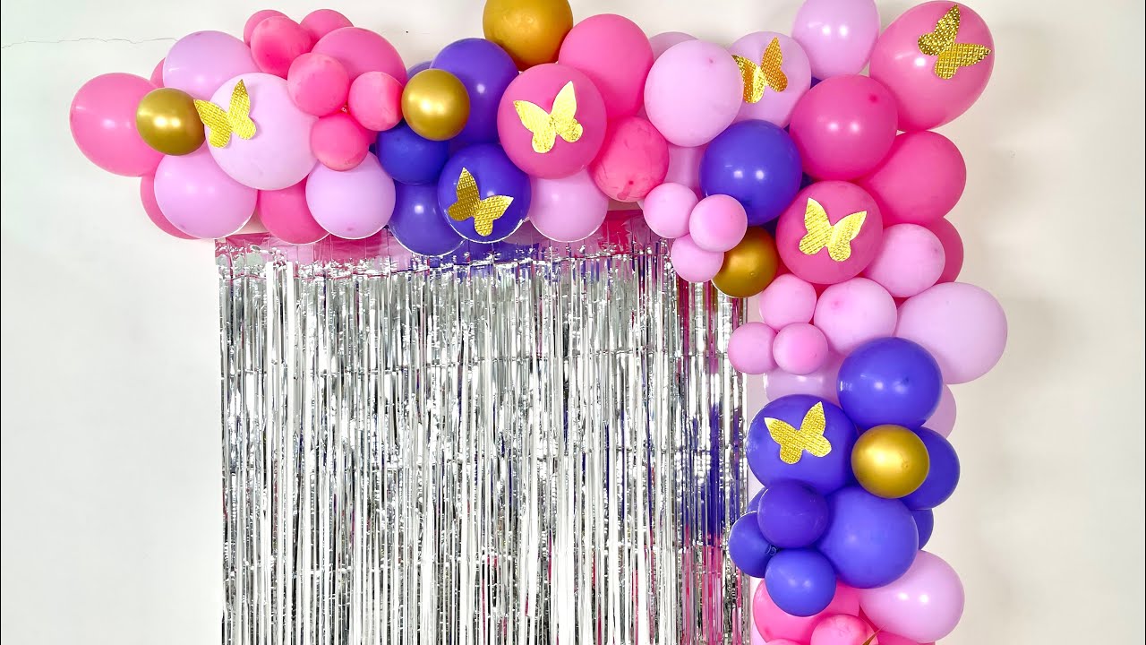Pink & Purple Party Garland Arch for any occasion at home