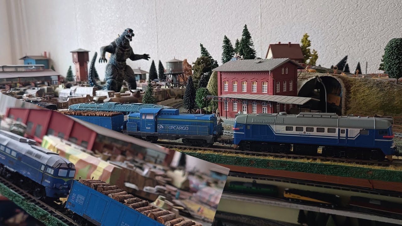 Wagony towarowe z M62-5678 SM42-810 ST44-1081 i E186-043 Bombardier TRAXX Husarz EU44-008 IC