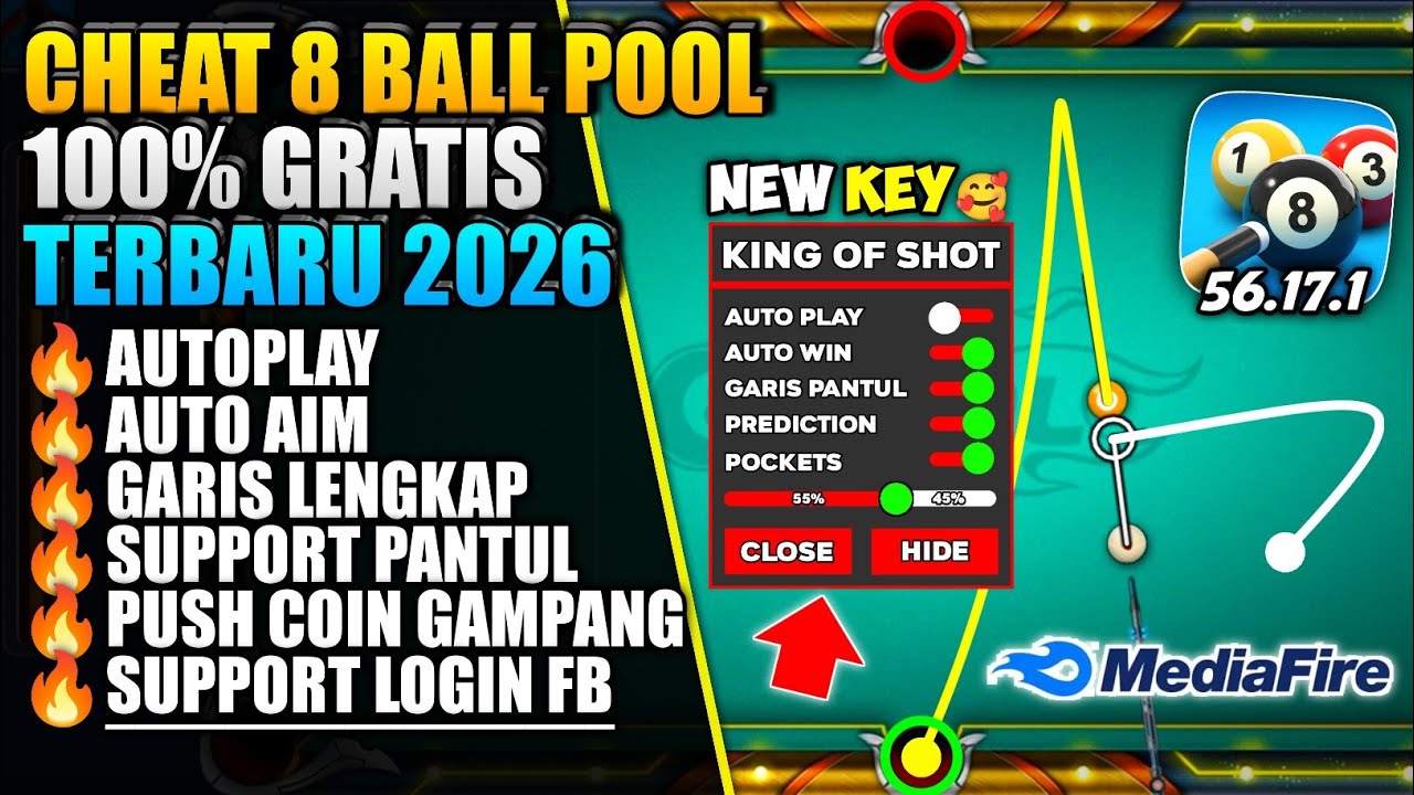 NEW KEY KOS GRATIS❗CHEAT 8 BALL POOL MOD APK TERBARU 2026 GARIS PANJANG NO ROOT
