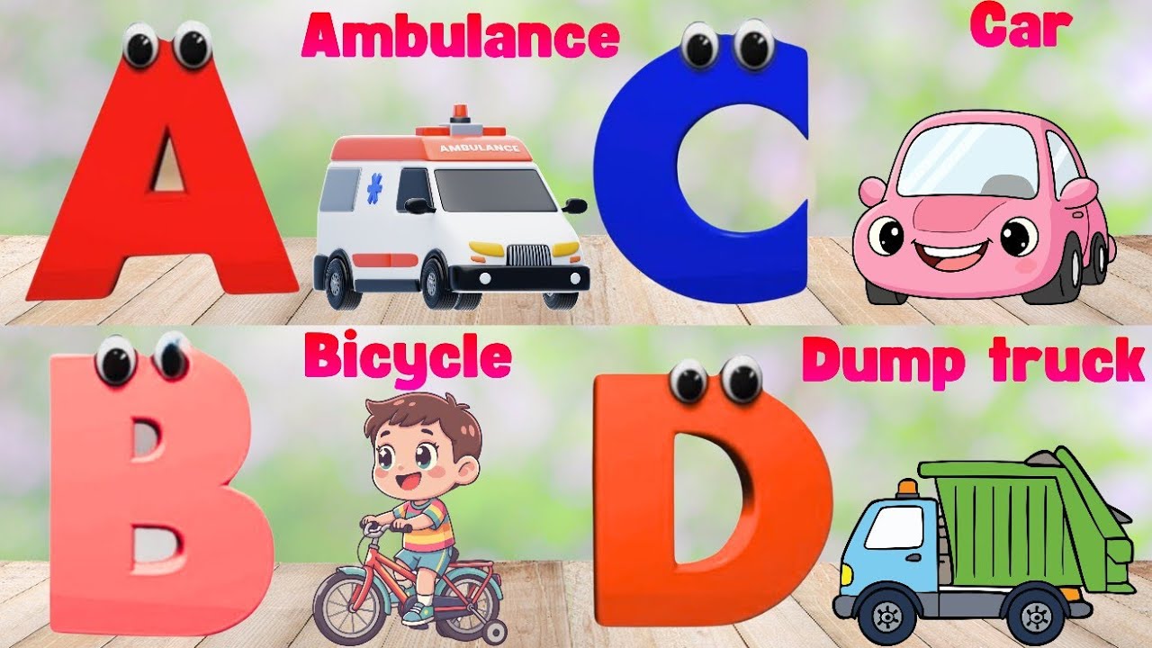 Vehicles Alphabet Song for kids | Vehicle ABC Song | Phonics for Kids | Alphabet Letters, Baby