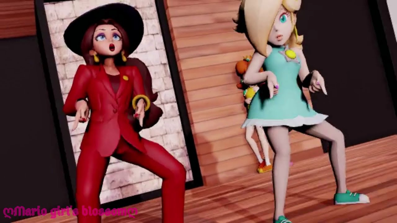 💖(MMDXMARIO)Princess Peach,Daisy,Rosalina and Pauline - Dance battle!💖