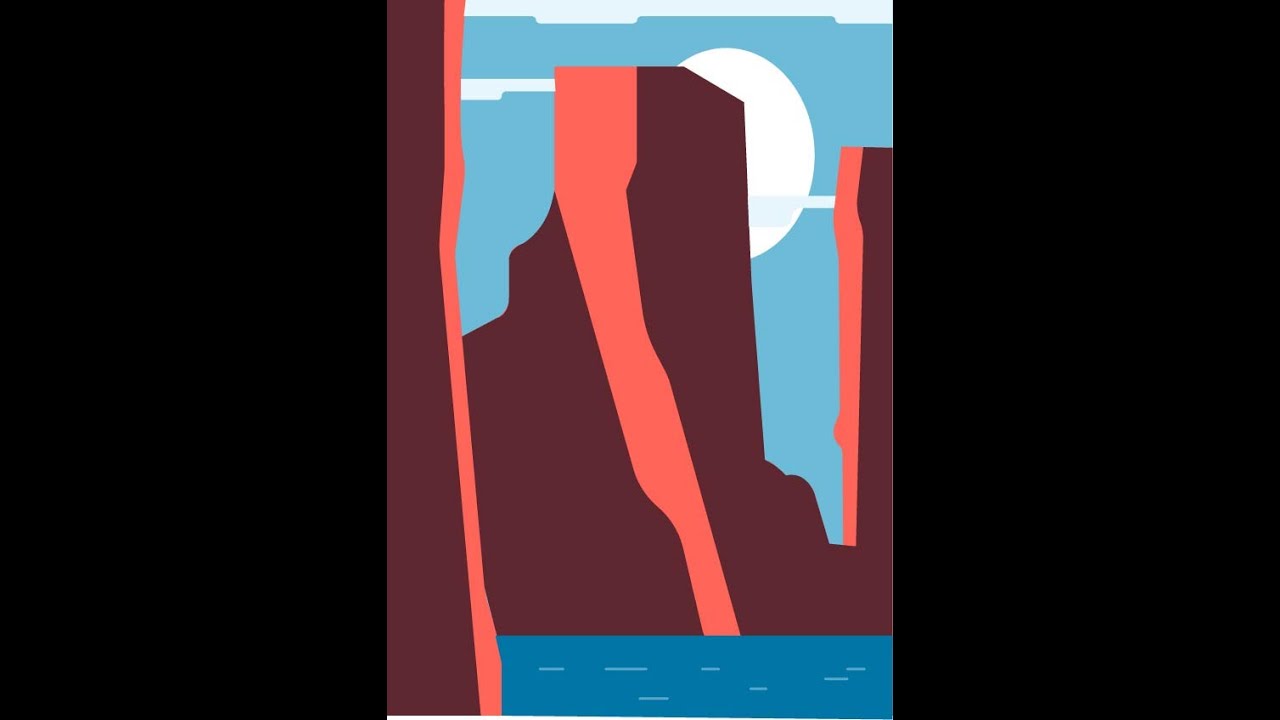 how to make mountain vector landscape in (abode illustrator) | drafixs