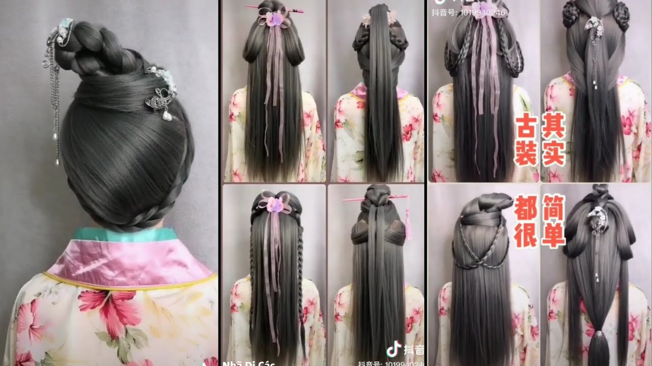 |TIK TOK|Hướng dẫn cách làm tóc cosplay cổ trang Trung Quốc 🇨🇳-Nhã Di Các
