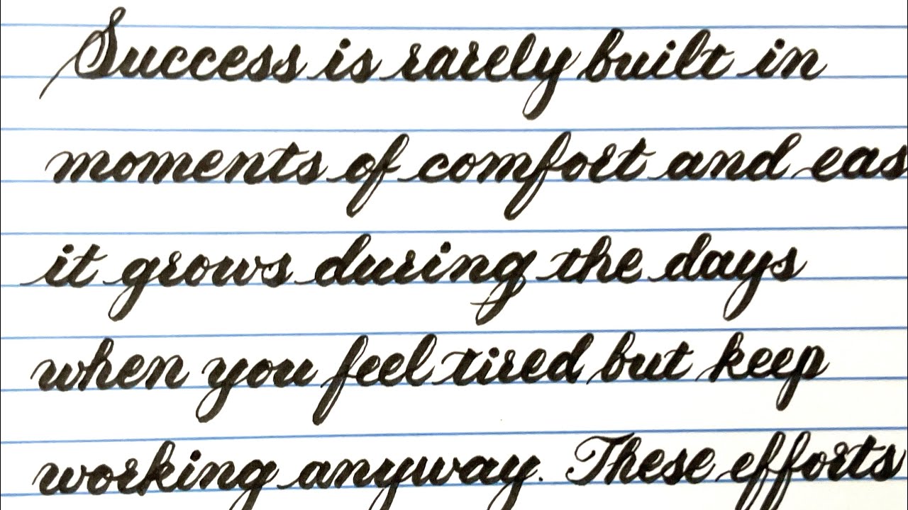 Practice cursive handwriting for beginners in brush pen #handwriting #cursive #practice