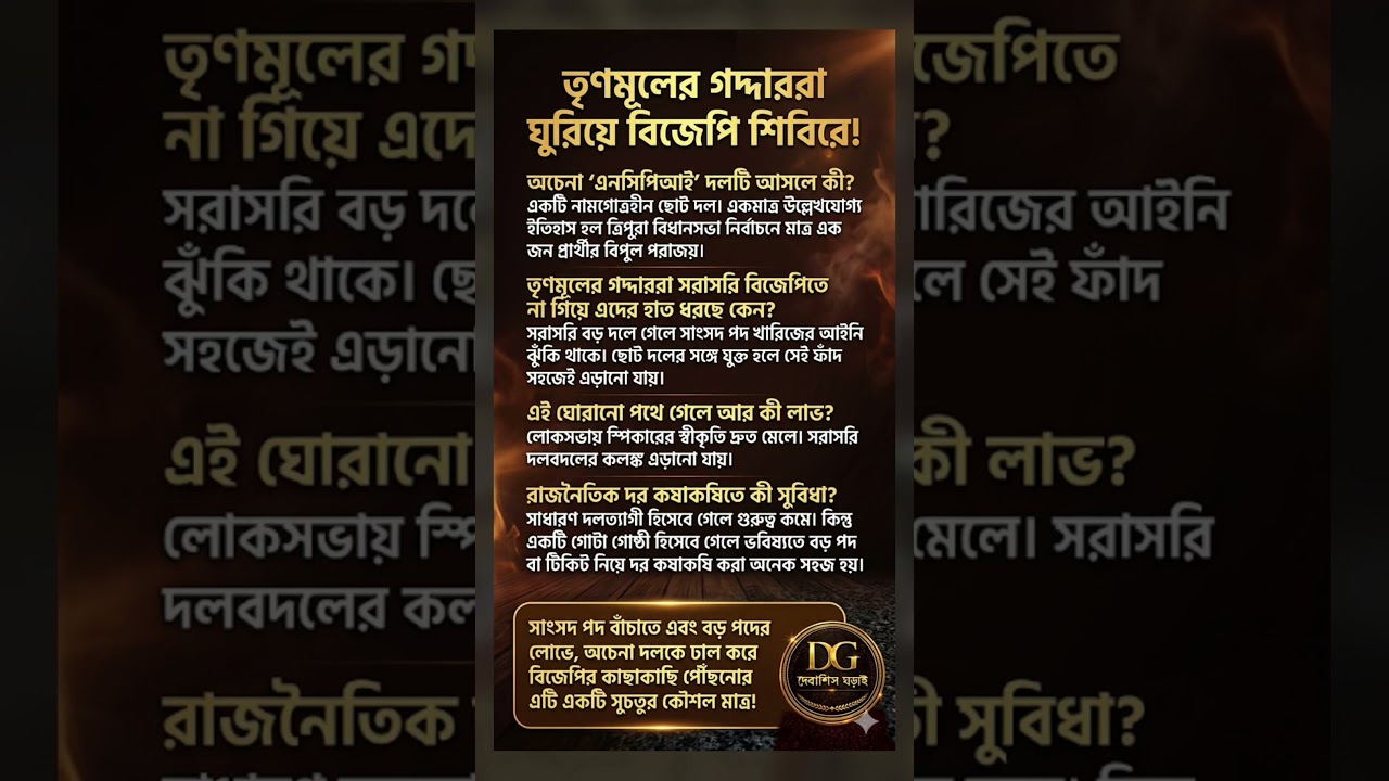 TMC Defectors' Strategy to Join BJP! #tmc #bjp #mamatabanerjee #suvenduadhikari #narendramodi #tmcmp