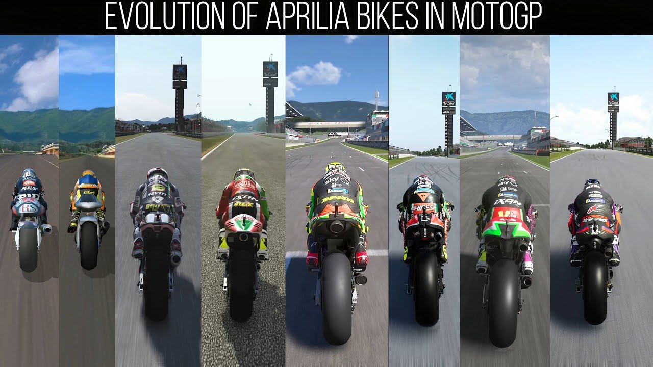 EVOLUTION OF APRILIA BIKES IN MOTOGP | APRILIA BIKES TOP SPEED IN MOTOGP PC GAMES [ 2002-2022]