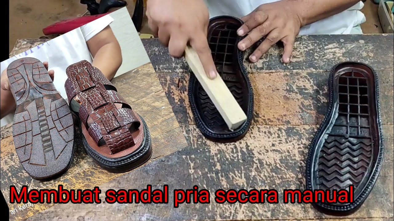 Cara membuat sandal pria secara manual