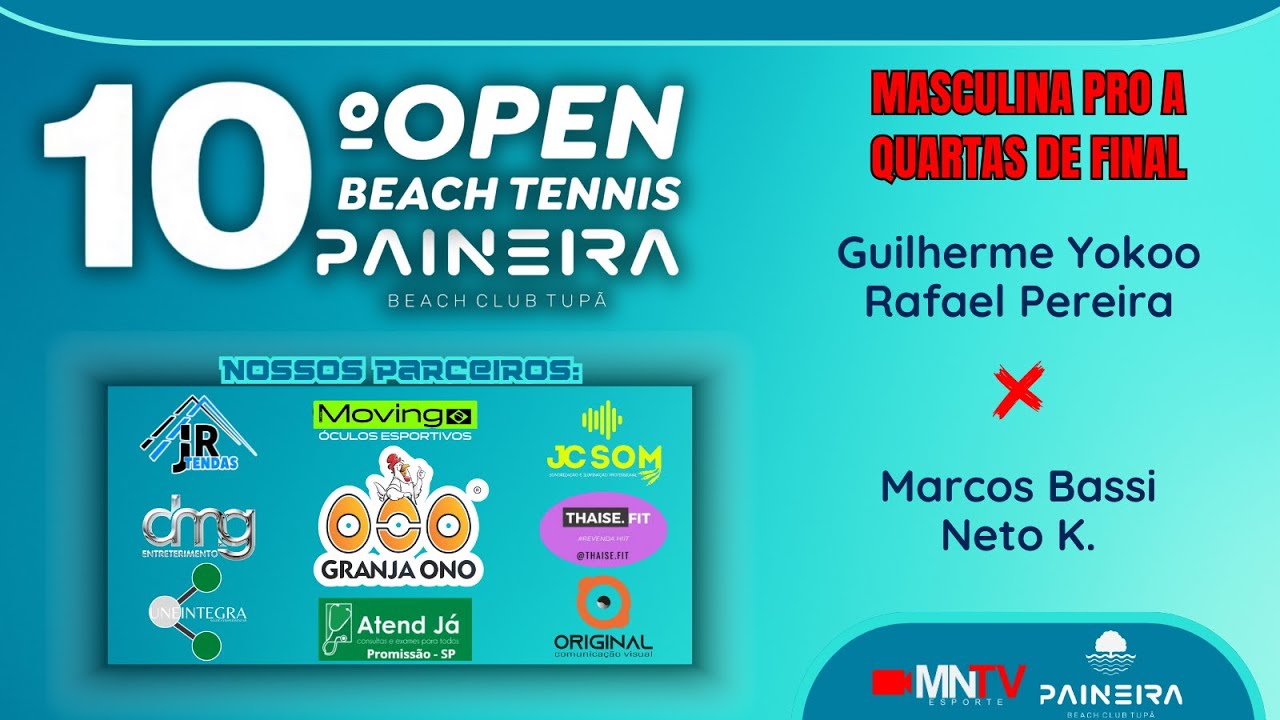 AO VIVO - 10&deg; OPEN de Beach Tennis do Paineira - Tupa - SP