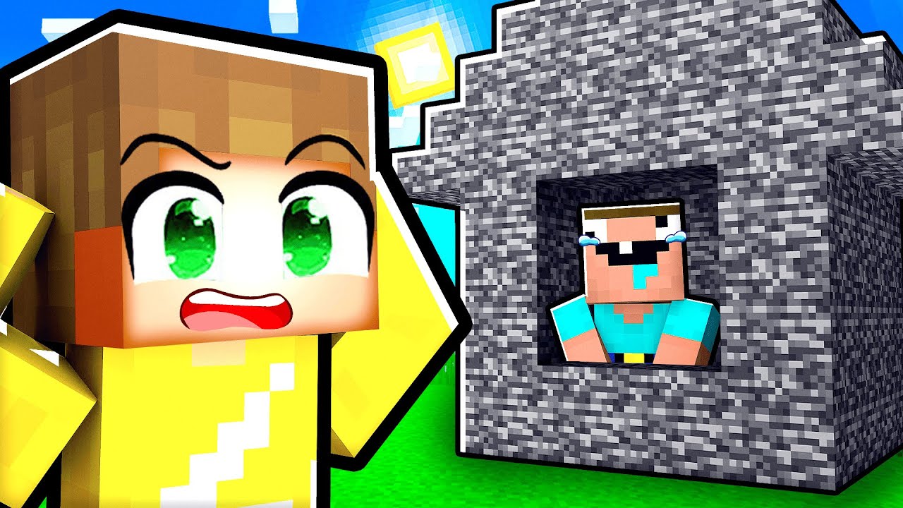 NOOB GEVANGEN In BEDROCK HUIS! (Minecraft Survival)