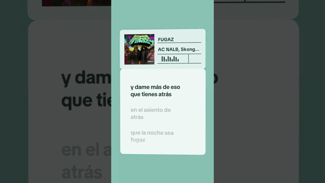 LA SIE7E - FUGAZ (LETRA)