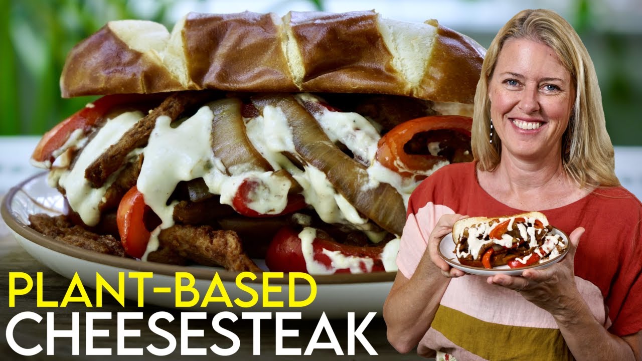 Mouthwatering Plant-Based Cheesesteak Sandwich 🤯 Easy Recipe!